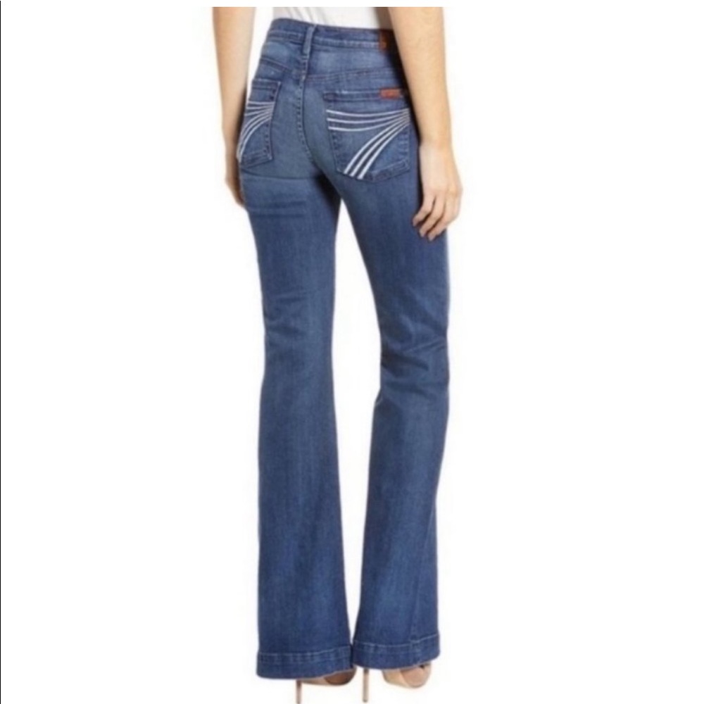Seven 7 for All Mankind Wideleg Flare Long Dojo Jeans